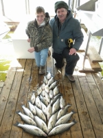 Stripers caught on Lake Texoma with striper guide Brian Prichard