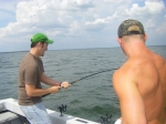 swimming and fishing for Lake Texoma stripers