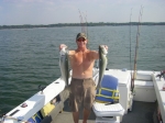 swimming and fishing for Lake Texoma stripers