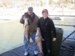 Giant stripers can be caught in winter months on Lake Texoma with Stripers Inc guide service