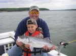 These stripers were caught with Lake Texoma fishing guide Brian Prichard