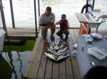 Stripers caught on Lake Texoma with Fishing Guide Brian Prichard