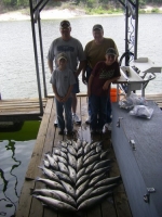 Stripers caught on Lake Texoma with fishing guide, Brian Prichard
