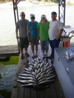 Stripers caught on Lake Texoma with fishing guide, Brian Prichard