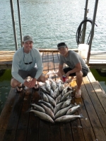 Stripers caught on Lake Texoma with fishing guide Brian Prichard