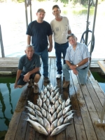 Stripers Caught on Lake Texoma with fishing guide Brian Prichard