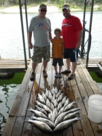 Stripers Caught on Lake Texoma with fishing guide Brian Prichard