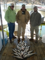 Stripers caught on Lake Texoma with fishing guide Brian Prichard on Dec. 1, 2010